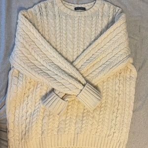 Oversized brandy melville cream knit sweater